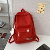 Solid Color Schoolbag College Student Simple Backpack High School Student Ins Japanese Girl Junior High School Large Capacity Campus Backpack