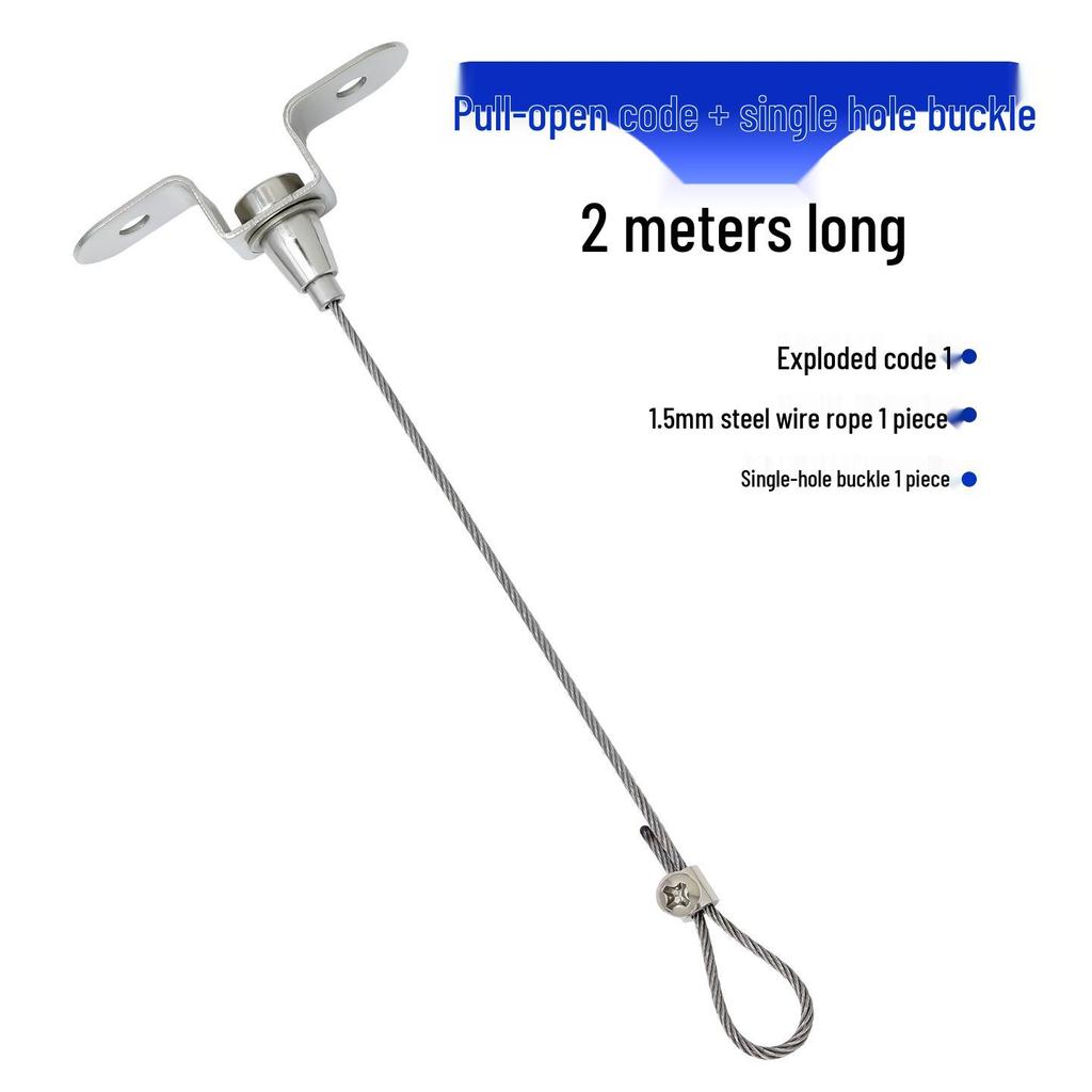 304 Edelstahl Drahtseil-Schlossklemme für Deckenaufhängung und Hebeanwendungen