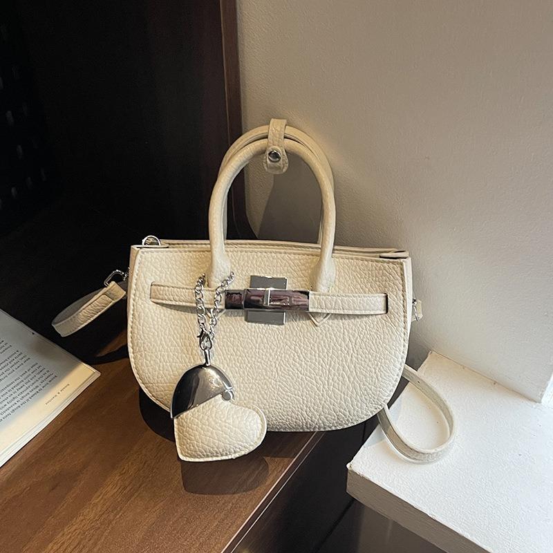Hand Carry Trendy Fashion Platinum Bag Women's New High-texture Shoulder Oblique Span Bag Simple Casual Women's Bag
