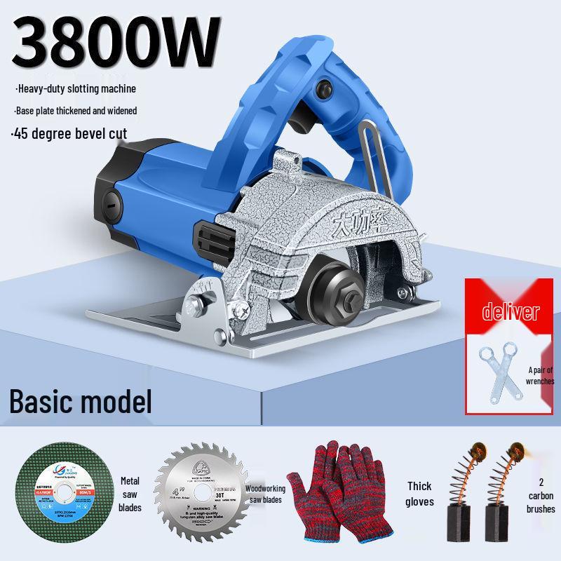Compact Multifunction Chainsaw: High-Power Tile Groove & Wood/Marble Cutter