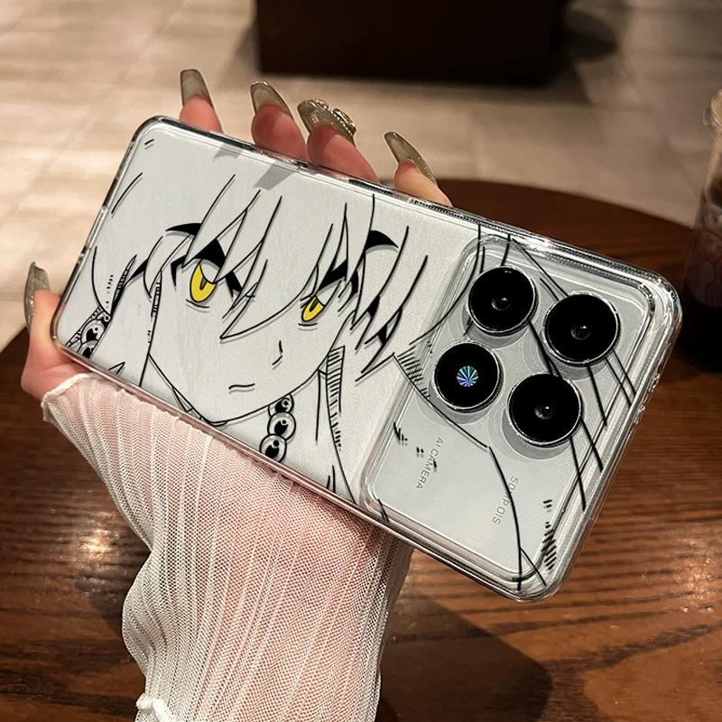 Anime Line Art Manga Eyes TPU Phone Case For IPhone 15 14 13 12 11 Pro Max X XR XS 8 7 Plus, Clear Shockproof Protective Cover