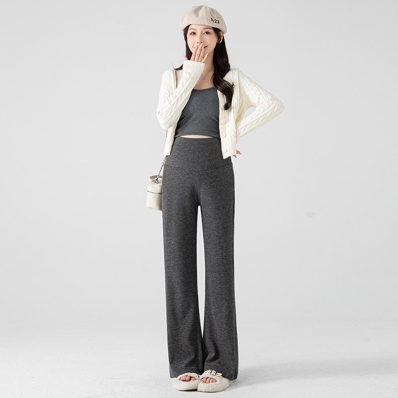 

2025 Autumn/Winter Plus Velvet Maternity Flare Pants - Versatile Casual Long Petite Style 3XL