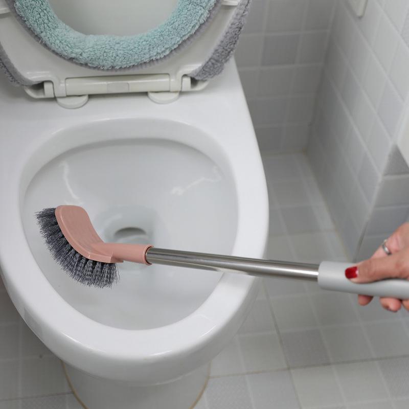 Long Handle No Dead Corner Toilet Cleaning Brush for Squat Toilets and Floors