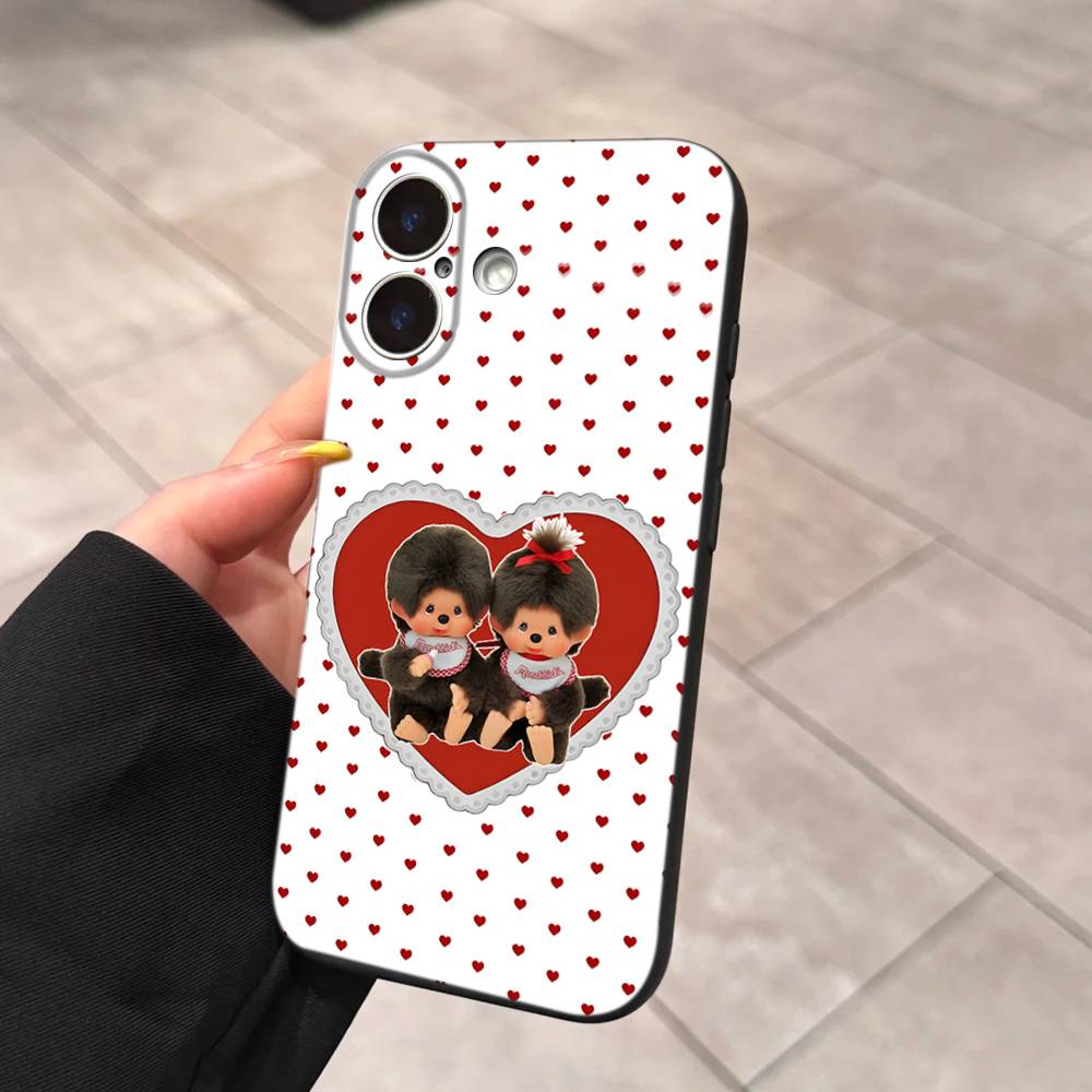 Cute M-monchhichis-s Phone Case For Iphone 17 16 15 16e 14 13 12 11 Pro Max Plus Case Cover Coque