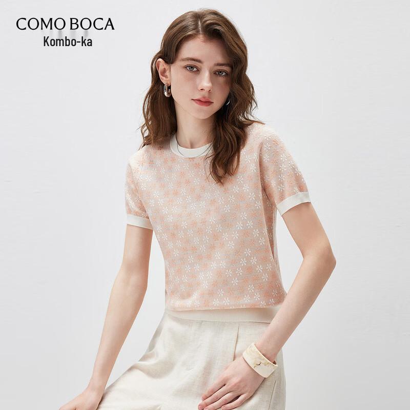 Komom Boca 2026 Spring/Summer Women s Short Sleeve Knit T-Shirt L