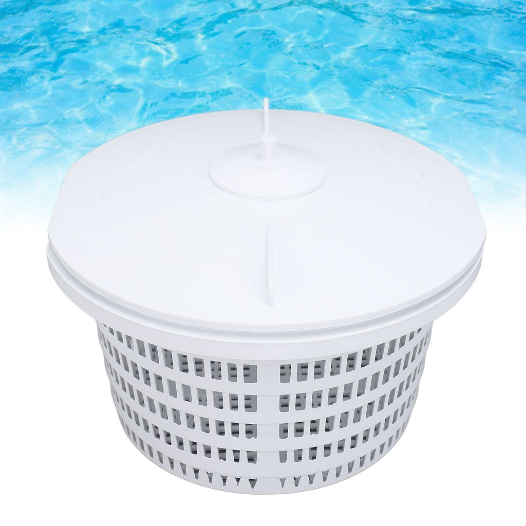 Pool Skimmer Basket, Medium Size Replacement Filter Basket with Lid and Handle for Spa 1091LX