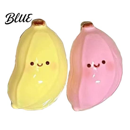 Banana Sensory Toy 1/2Pcs Cartoon Squeeze Stretchy Relaxation Focus Aid Smiling Anxiety Relief Fidget Portable Simulated Fruit Shape Stress
