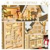 Wooden Christmas Advent Calendar Reusable 24 Days Countdown Decoration Detachable Drawers Box Tabletop DIY Countdown Calendar