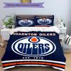 3ks Edmonton Oilers Znak Povlečení Sada Povlak na přikrývku Povlak na polštář Domov Vánoční Xmas Halloweenský Dárek 1 Povlak na přikrývku 2 Povlak na polštář M928587