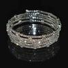 Charm Artificial Crystal Elegant Ornaments Fashion Wedding 5-row Rhinestone For Women Arm-hugging Festival Gifts Bracelet Creative Open Bracelet 1pc
