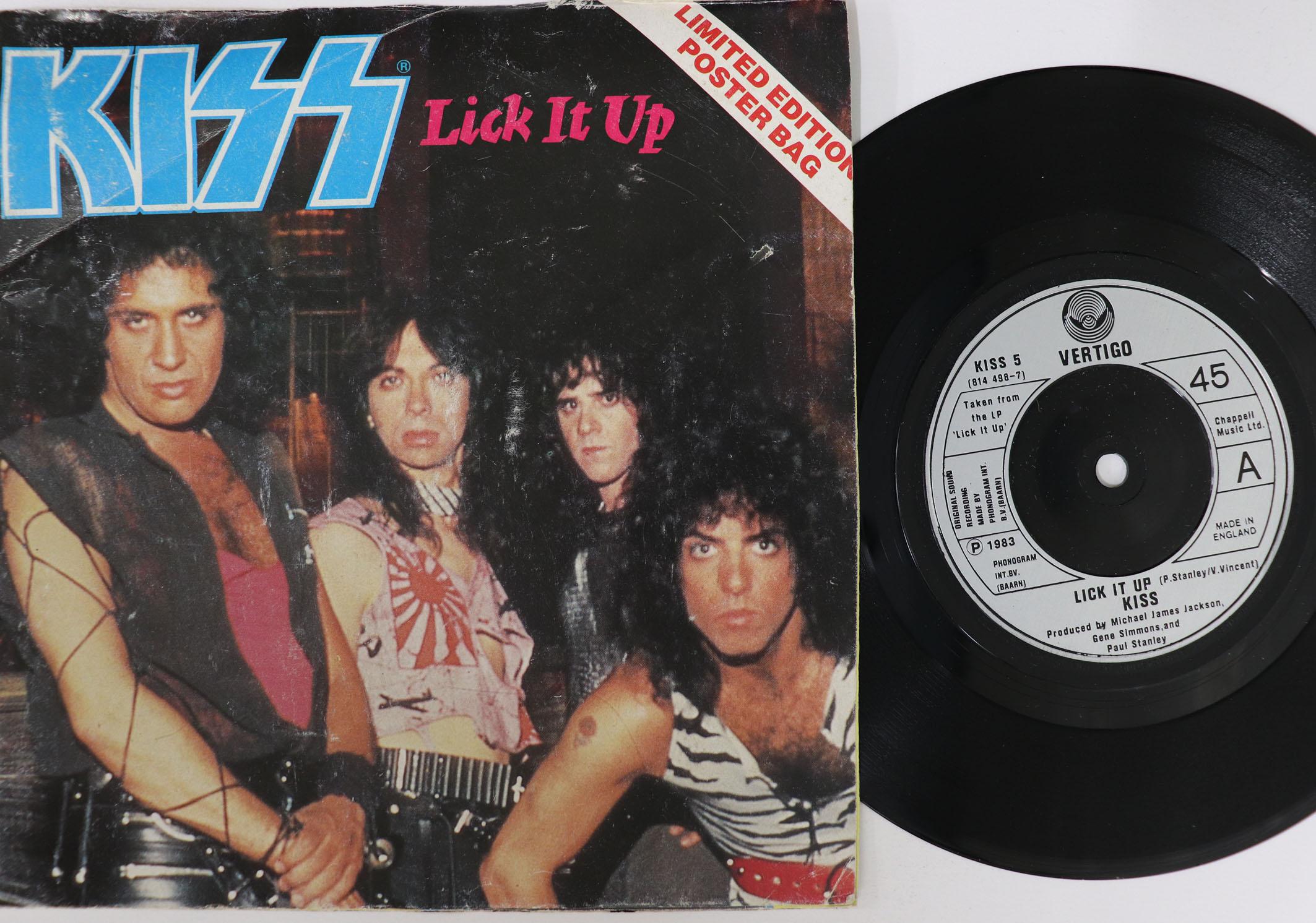 

7inch Record KISS Lick It Up Not For The Innocent KISS5 VERTIGO 1983 UK Rock Used