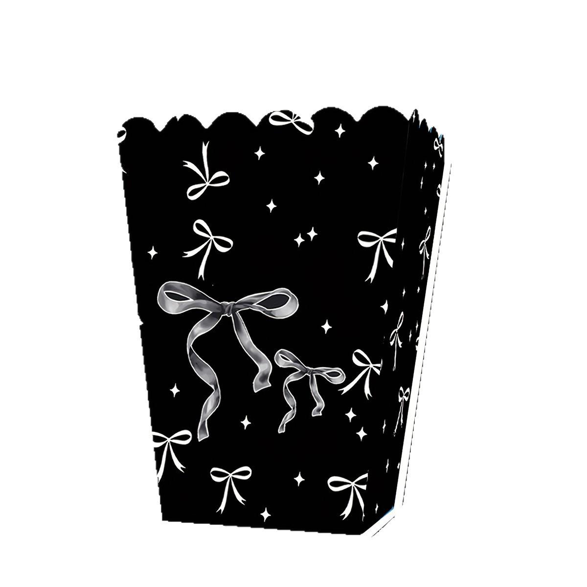 Pink Ribbon Rice Flower Snack Box Party Decoration - Girl s Birthday Tableware - Disposable French Fry Box