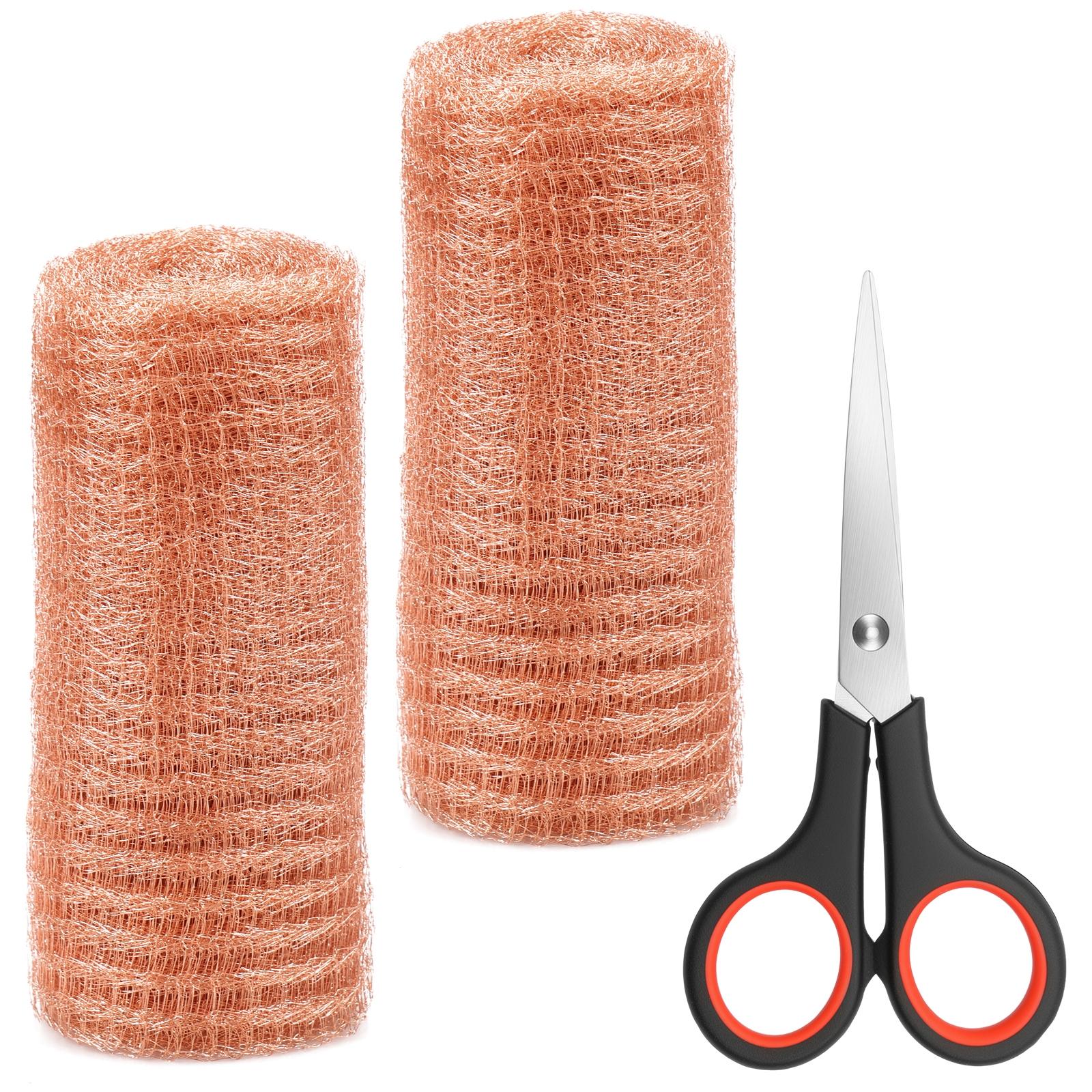 

6/2 Rolls Copper Mesh Rodent Control Kit 5inchx18ft Rustproof Copper Mesh Roll for Slugs Snail Pest Bird Mice Rat Control
