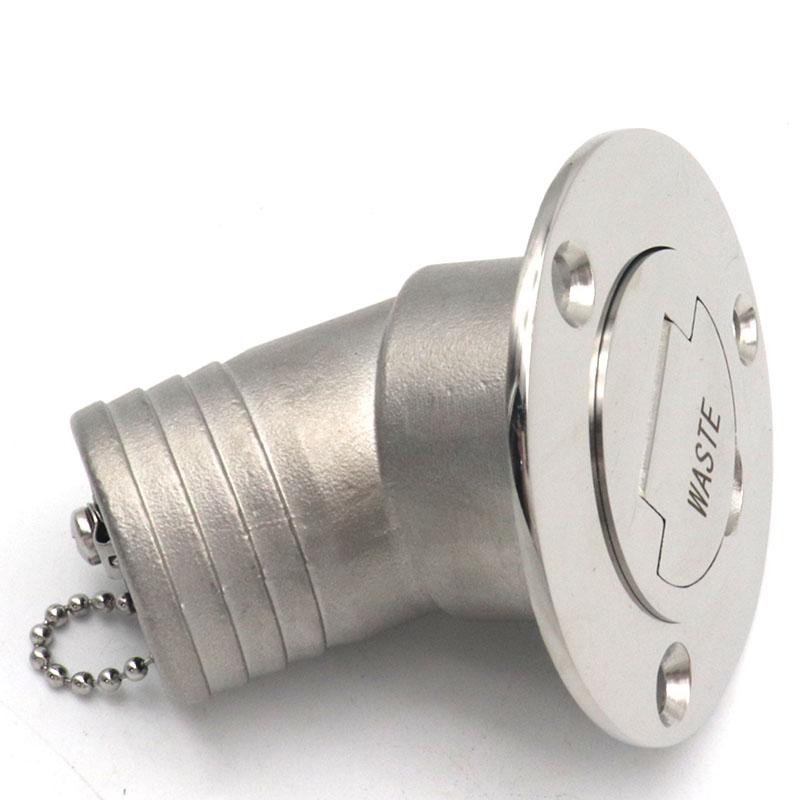 45/90 Degree Stainless Steel 316 Deck Filler Cap GAS DIESEL FUEL WASTE WATER 50mm(2inch) Marine Boat Yacht Hardware Deck Filler