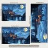 2D Hogwarts Style Winter Castle Magic Birthday Party Photography Backdrop Decor