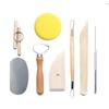 30Pcs Sculpting Tool Pottery Clay Double Ended Wooden Handle Ceramic Carving Set Kit for DIY