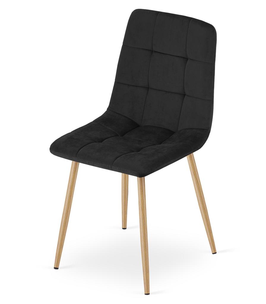 KARA Chair - Black Velvet / Wood Color Legs X 1