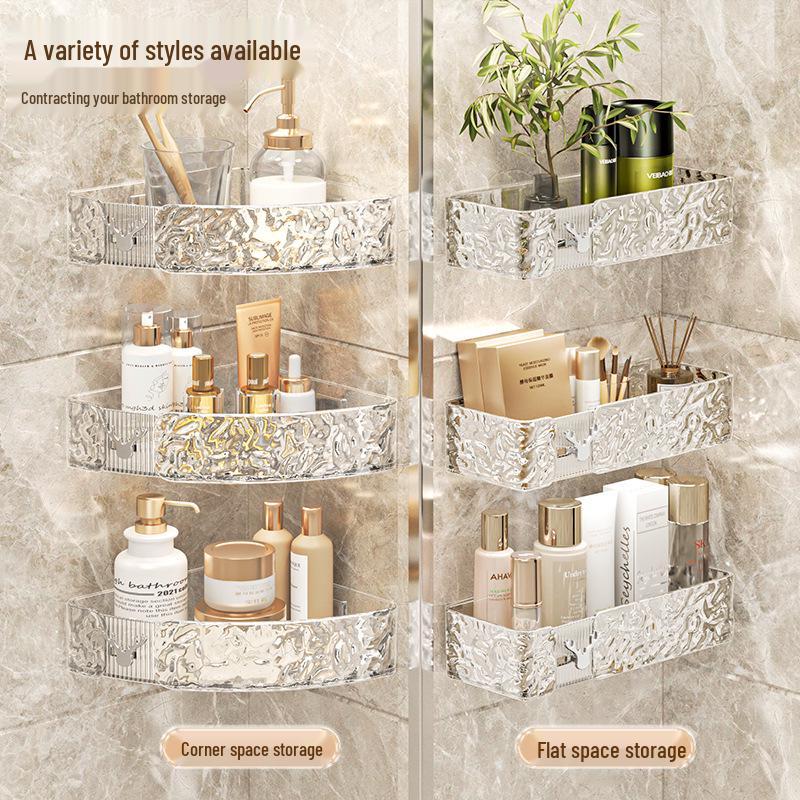 Punch-Free Wall-Mounted Bathroom Storage Box: Toilet Shelf for Towels and Cleanser.