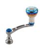 LIVRE 10689 Light Arm 58 EP30 Knob for Shimano S2 Titanium Plate Blue + LA58-EFS2-TIB
