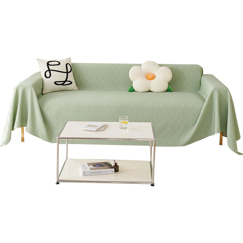 Green Sofa Cover Cloth Summer Summer Ice Silk Sofa Towel Simple Anti -Scratching Sofa Cover Sofa Cover