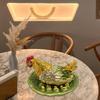 62KD Fengshui Hens Laying Eggs Metal Sculpture Chinese Wealth Prosperity Decorative Ornament for Home and Office Desk Decors