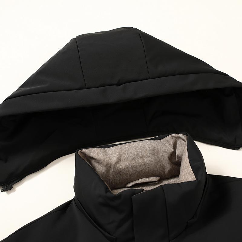 Men's Down Jacket Winter New Thickened Hooded Goose Down Down Jacket Men's Warm Business Casual Jacket Men