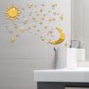 Sun Moon Stars DIY Acrylic Mirror Wall Stickers 3D Wall Stickers For Kids Rooms Decor