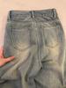 Women's American Vintage Slim Wide-Leg Jeans: Plus Velvet, Washed, Loose, Floor-Length.