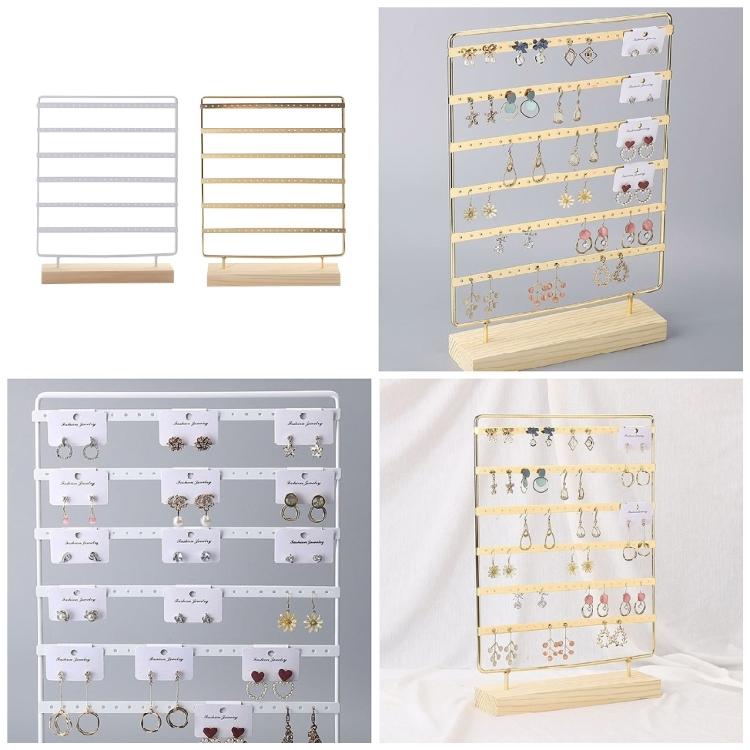 Jewelry Display Stand Durable Earring Organizer with 120 Holes Earrings Rack