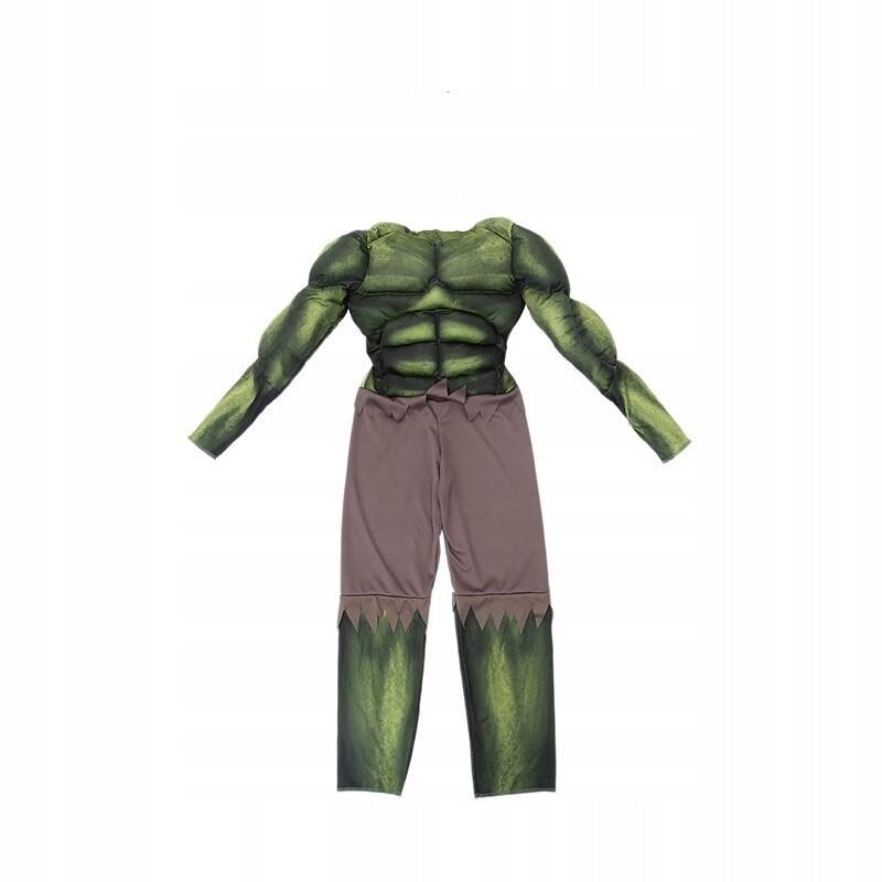 Kids Hulk Muscle Costume Set with Mask Become Your Favorite Hero Premium Materials 5-6 Years 130cm Green