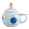 Planet Mug Souvenir Ceramic Cup Birthday Gift Large Capacity Lidded Spoon Water Cup Gift