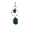 Green Onyx Gemstone 925 Sterling Silver Women Gift Jewelry Handmade Pendant1.80" PP-10-17
