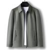 Leather Jacket Men's Autumn and Winter New Men's Leather Jacket Business Casual Lapel Velvet Middle-aged Leather Jacket Men's Coat