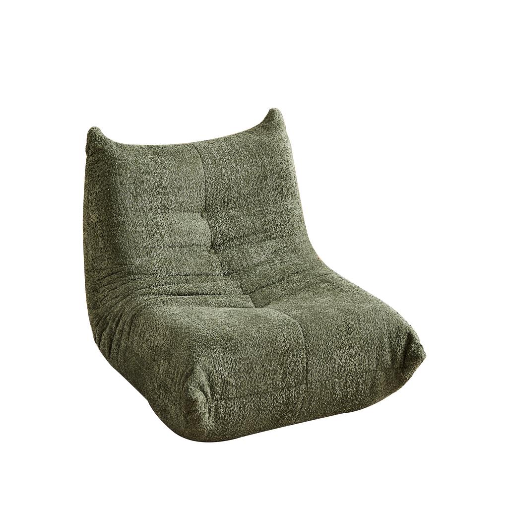 Chenille Caterpillar Sponge-Padded Sofa, Floor-Level Lounge Chair, Fireplace Lounge Chair, for Living Rooms, Bedrooms, Game Rooms, and Office
