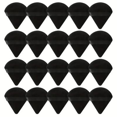 Triangle Fan Shaped Fluffy Powder Puff Honey Puff Makeup Setting Air Cushion Fine Fluffy Powder Special Sponge Dry Powder Puff