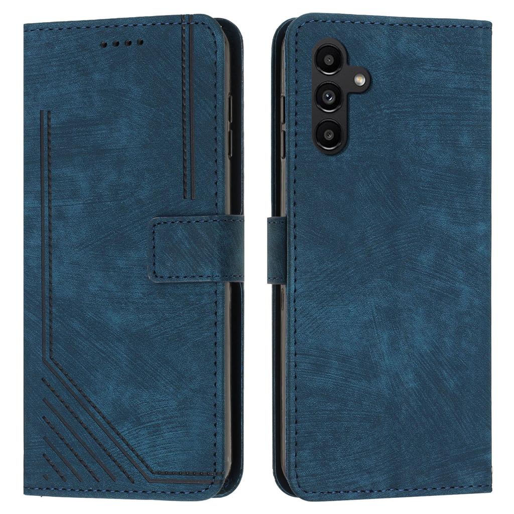 For Samsung Galaxy A16 5G/A16 4G Case Imprinted Lines Leather Phone Cover Bookstyle Folding Stand