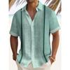 The  men's short-sleeved shirt for summer 2025 is breathable lightweight casual and refreshing with 3D printing