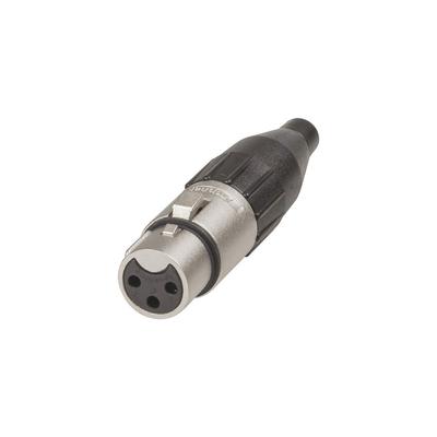 Conector Tipo Cannon Fêmea de Linha de 3 Pinos Amphenol