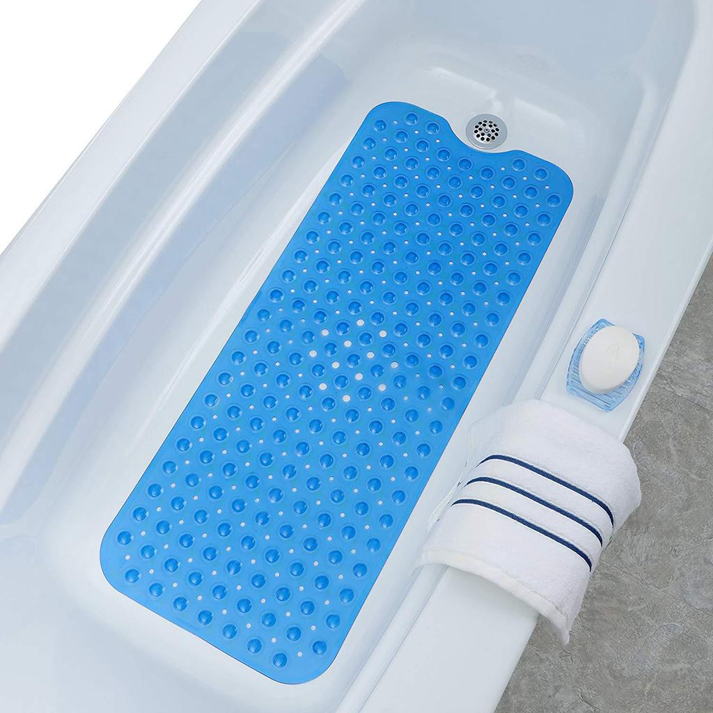 7 Colors 4 Sizes PVC Large Toilet Bathroom Bathtub Safety Shower Non-slip Bath Rug with Suction Cups Floor Mat Massage Cushion