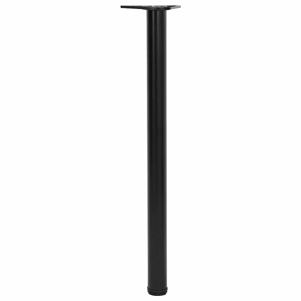 4 Nogi Do Stołu Z Regulacją Wysokości Czarne 870 Mm