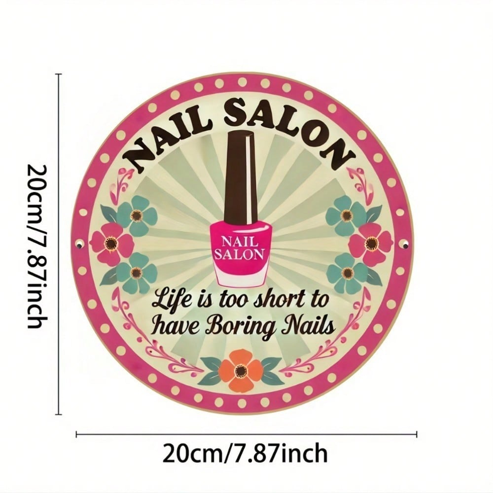 Винтажная металлическая табличка, антикоррозийная, декоративная табличка для нейл-салона, магазина красоты, с настраиваемой цитатой, декор разноцветный