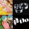 3pcs/Set, Stainless Steel Biscuit Pastry Wrap Dough Cutter, Fondant Mold, Cookie Maker, Round Baking Accessories