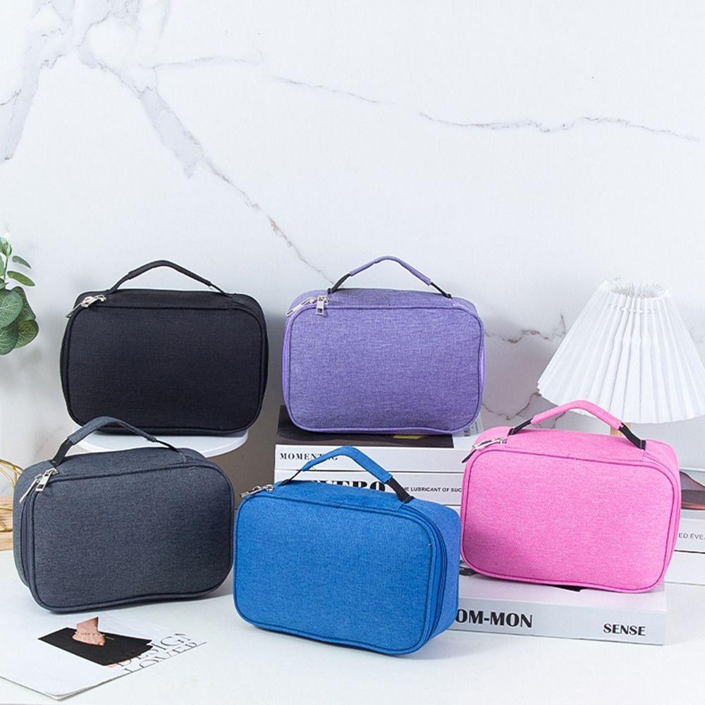 Large Capacity Porous Pencil Case 72 Hole Stationery Pouch Oxford Cloth Pencil Case  Art Supplies