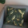 2D Flying Green Birds With Gold Stars Pillow Cover Pattern Cushion Cover Suitable For Sofa Bedroom Car Pillow Cover
