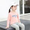 Koreanisches Kinder-Bottom-Shirt Mädchen-Rundhals-Buchstaben-Langarm-T-Shirt