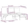 VidaXL Bancs de jardin avec coussins lot de 2 acier enduit de poudre, banc, banc de parc, siège d'extérieur, banc 4008104