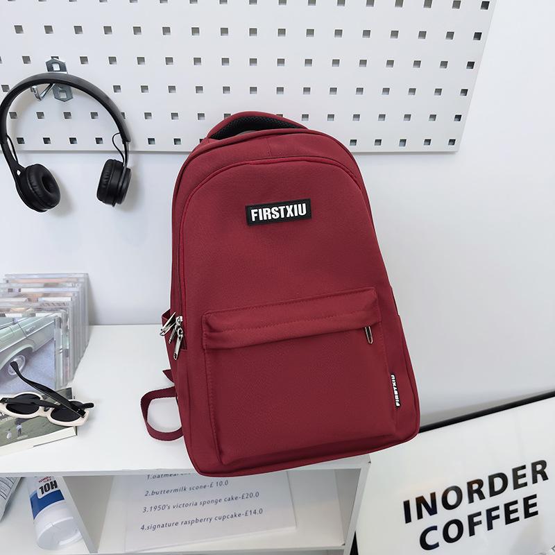 

Новий простий жіночий рюкзак Campus великої місткості Шкільний рюкзак молодших школярів Корейський студентський рюкзак для пар червоний