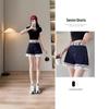 Women's Spring/Summer Lace Trim Slimming Stretch Denim Shorts - Leg-Lengthening