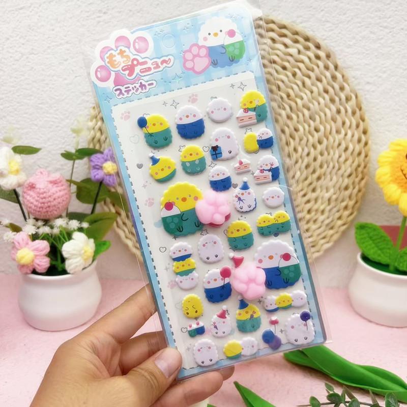 3D Bubble Stickers Cute Animal Butt Stickers Scrapbooking DIY Notebook Happy Buttocks Sticker Decals Decorative PP Stickers