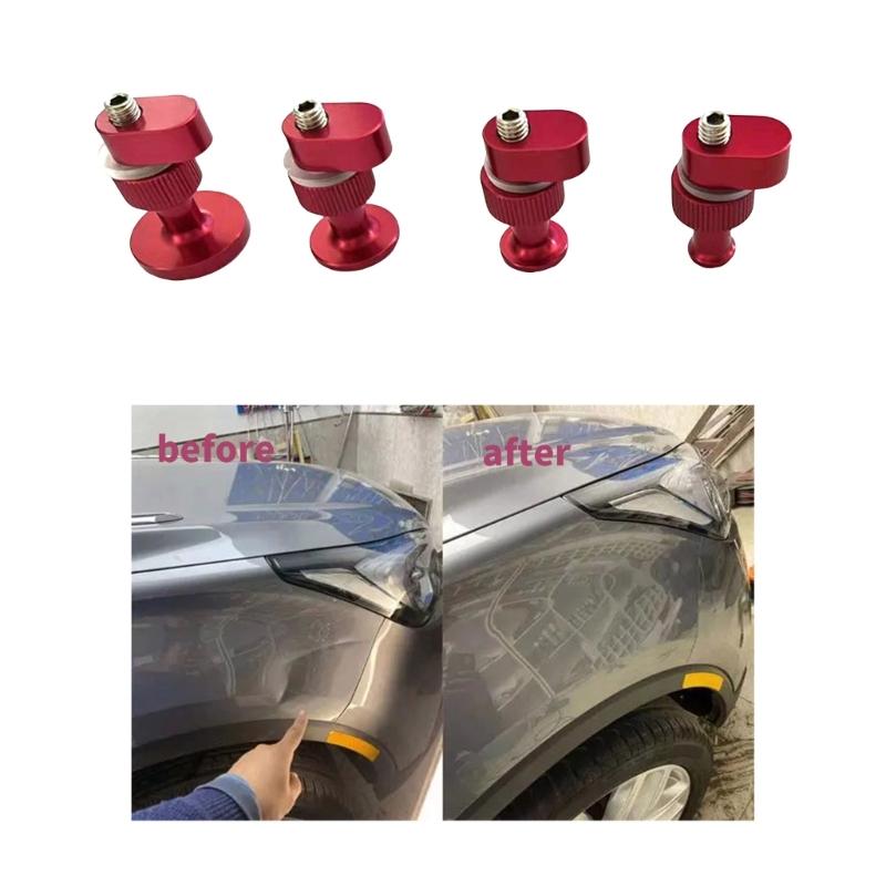 Paint Dent Fix Tool 4Pcs Glues Pulling Tabs Auto Body Paint Dent Repair Tool Dent Remover Hails Damage Fix